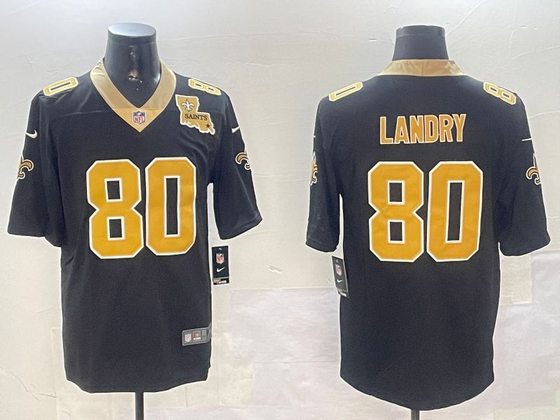 Men New Orleans Saints #80 Landry Black Second generation 2024 Nike Limited NFL Jersey style 1->ncaa teams->NCAA Jersey